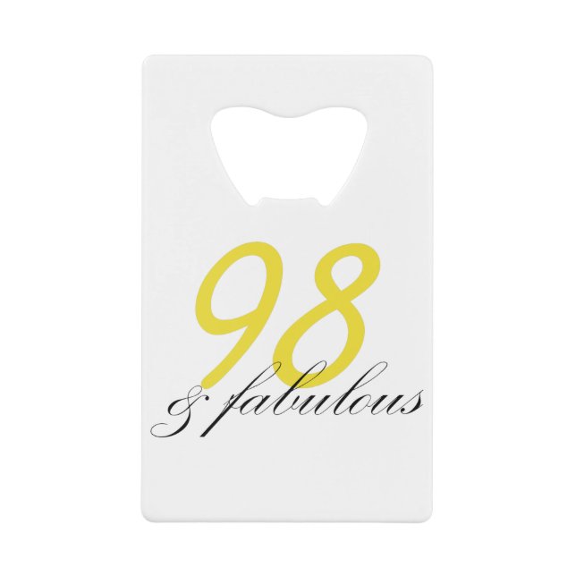 98 & Fabulous Geldbeutel Flaschenöffner (Vorderseite)