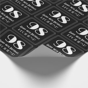 98. Geburtstag - Art Deco inspiriertes Aussehen "9 Geschenkpapier