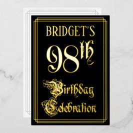 98. Geburtstagsparty - Extravagantes Drehbuch & In Folieneinladung