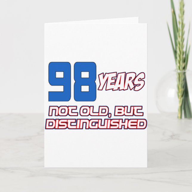 98 JAHRE ALTE GEBURTSTAGSGESTALTUNG KARTE (Vorderseite)