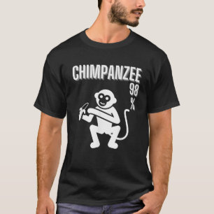 98 Schimpanse Weißer Affe Evolution Lustig Funny B T-Shirt