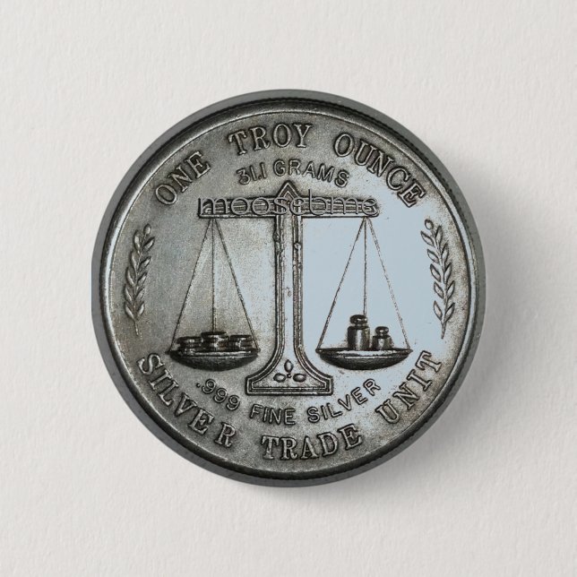 .999 Eine Troja-Unze-Silber-Rückseiten-Skalen Button (Vorderseite)