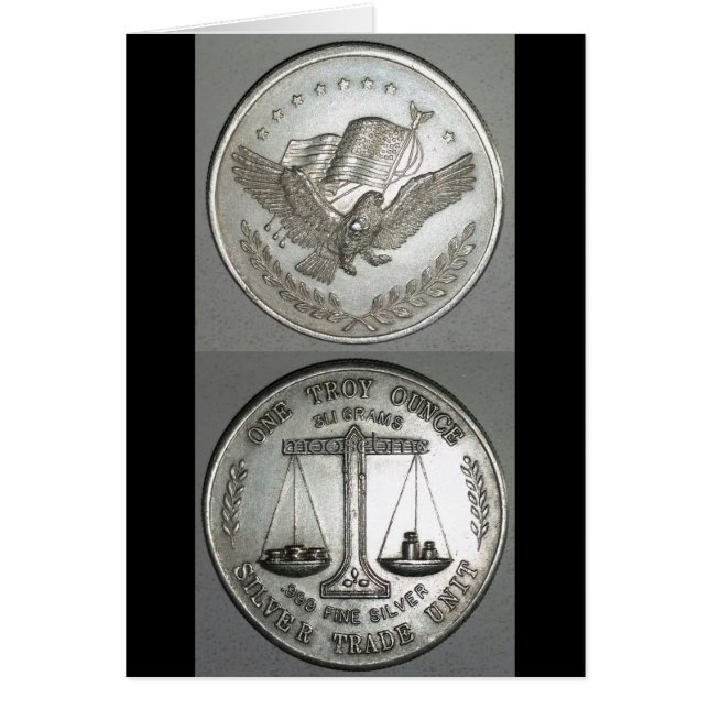 .999 Un cheval de Troie en argent avant et arrière (Devant)