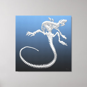 99.9: Iguana Skeleton Leinwanddruck