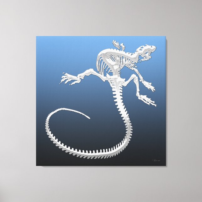 99.9: Iguana Skeleton Leinwanddruck (Vorderseite)