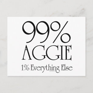 99 % Aggie Postkarte