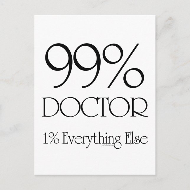 99 % Arzt Postkarte (Vorderseite)