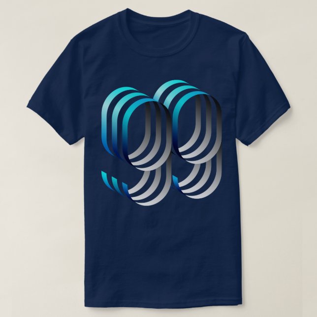 99 blau T-Shirt (Design vorne)