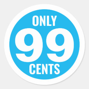 99 Cent Runder Aufkleber