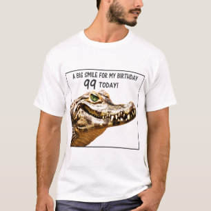 99. Geburtstag Alligator Lächeln T-Shirt
