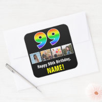 99. Geburtstag: Regenbogen "99"; benutzerdefiniert