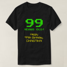 99. Geburtstag: Spaß, 8-Bit-Look, Nerdy / Geeky "9
