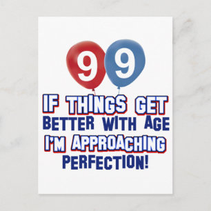 99. Geburtstagsdesign Postkarte
