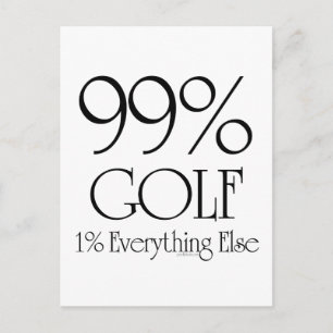99 % Golf Postkarte