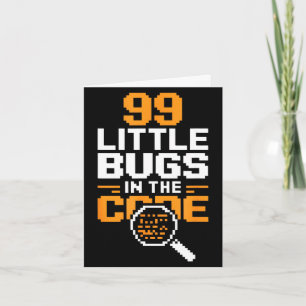 99 kleine Bugs im Code lustiger Programmierer Spru Karte
