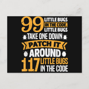 99 kleine Fehler im Code-Pfad es 117 Bugs-Programm Feiertagspostkarte