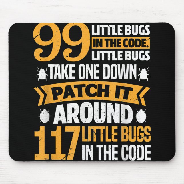 99 kleine Fehler im Code-Pfad es 117 Bugs-Programm Mousepad (Vorne)