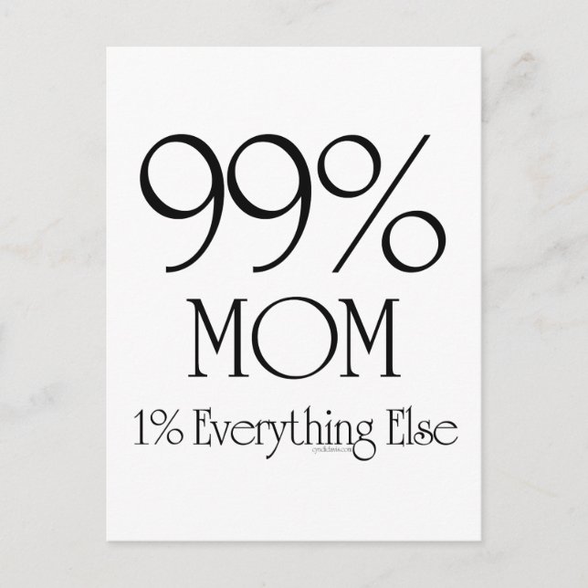99% Mama Postkarte (Vorderseite)