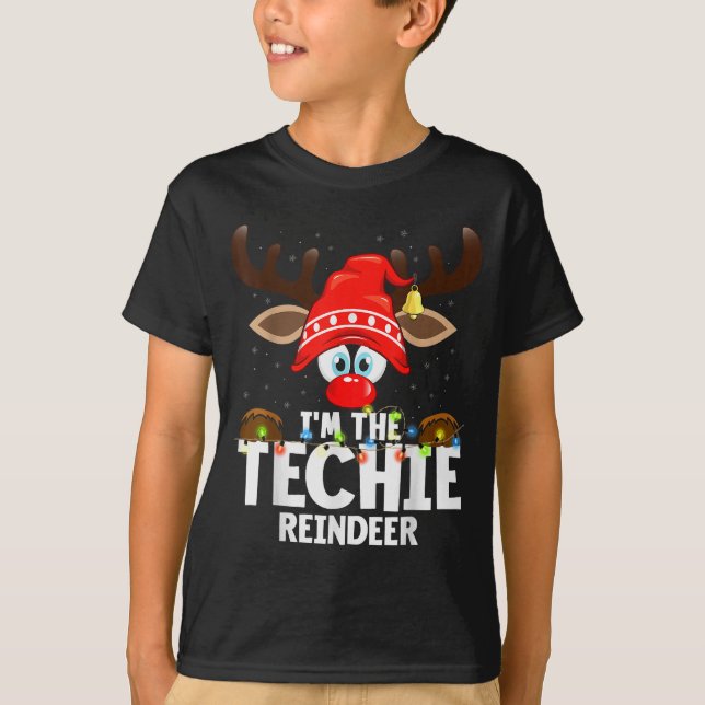 99 Matching Christmas Reindeer - I'm The Techie -  T-Shirt (Vorderseite)