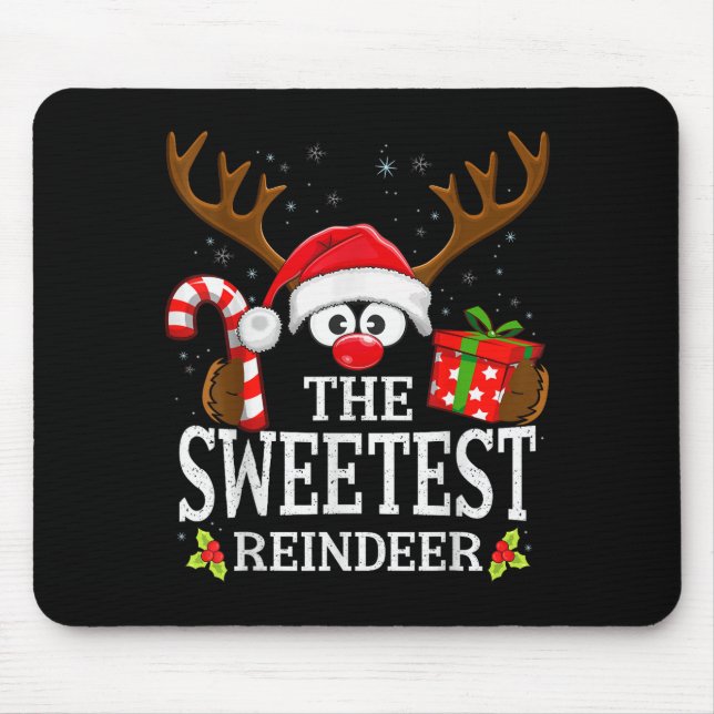 99 Matching Christmas Reindeer Squad - Black Chris Mousepad (Vorne)