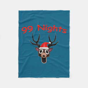 99 Nächte Weihnachtshirsch Gamer Fan Merch  Fleecedecke