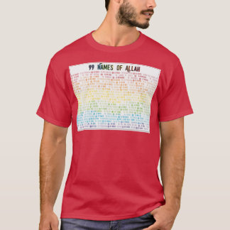 99 Namen von Allah Asma ul Husna Poster T-Shirt
