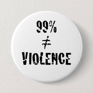 99 Prozent entspricht nicht Gewalt-Knopf Button