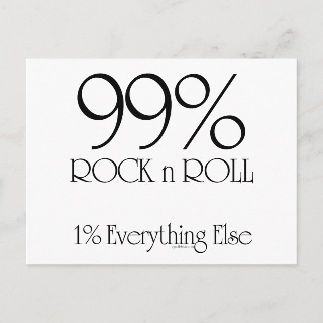 99% Rock'n'Roll Postkarte (Vorderseite)