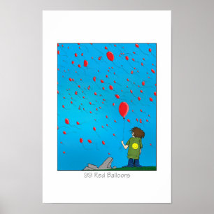 99 Rote Ballons Poster
