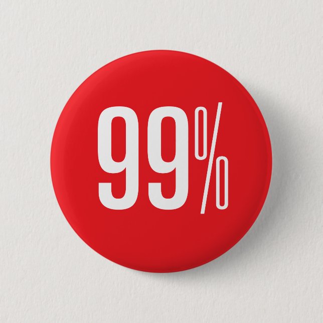 99% roter Knopf Button (Vorderseite)