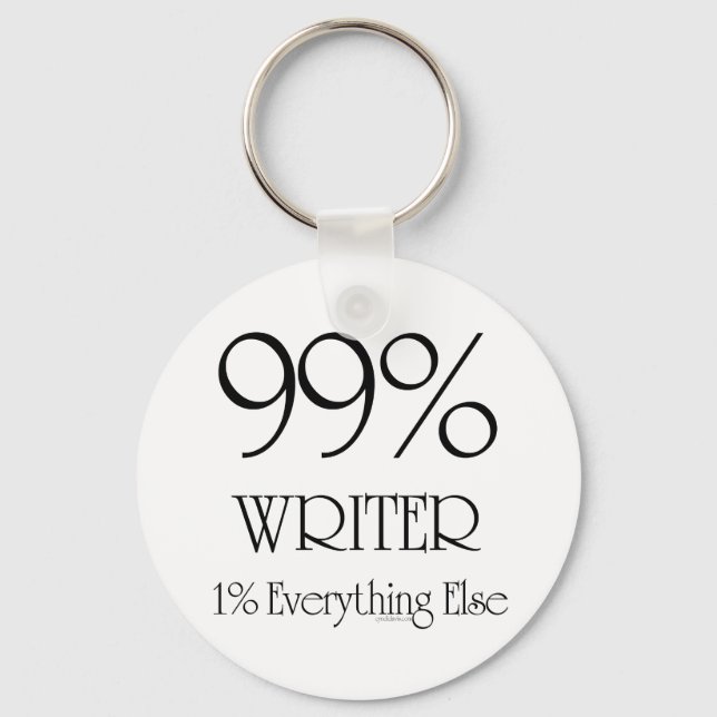 99 % Schriftsteller Schlüsselanhänger (Vorderseite)