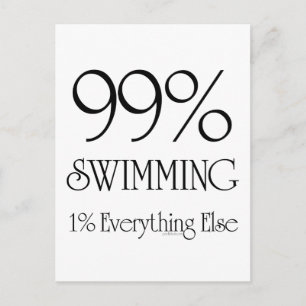 99 % Schwimmen Postkarte