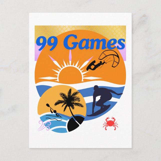 99 Sommerspiele Postkarte (Vorderseite)