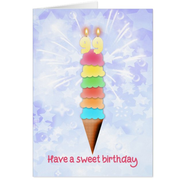 99e anniversaire Crème glacée géante (Devant)