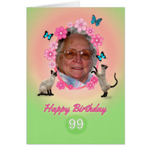 99ème carte photo avec chats et papillons,