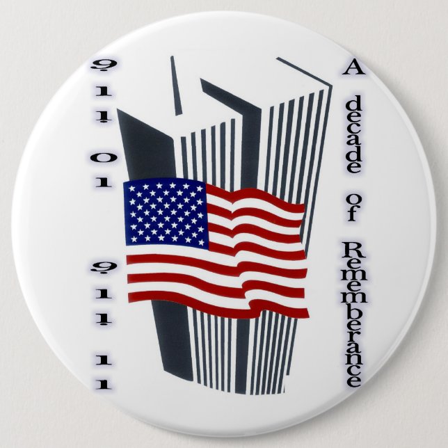 9-11 10. Jahrestag Gedenk Button (Vorderseite)