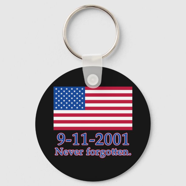 9-11-2001 Nie vergessen Tshirts, Tasten Schlüsselanhänger (Vorderseite)