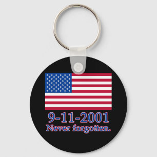 9-11-2001 nie vergessene T-Shirts, Knöpfe Schlüsselanhänger