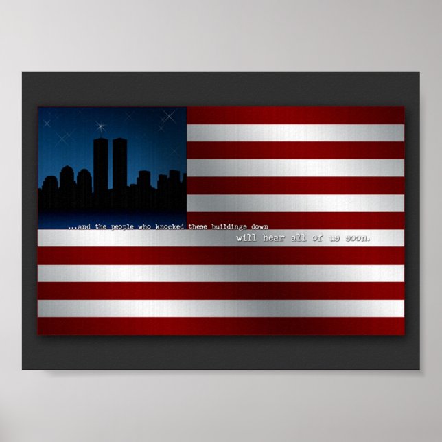 9-11-Flagge Poster (Vorne)