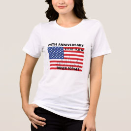 9/11 Niemals vergessen 25. Jubiläums-T-Shirt Tri-Blend Shirt