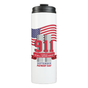 9.11 Patriot Day; Vergiss niemals Thermosbecher