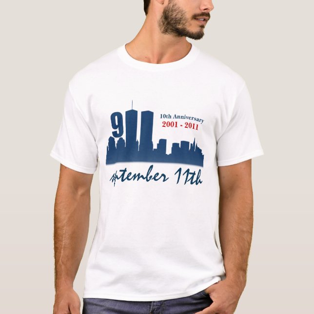 9. /11. September 11th zur Erinnerung T-Shirt (Vorderseite)