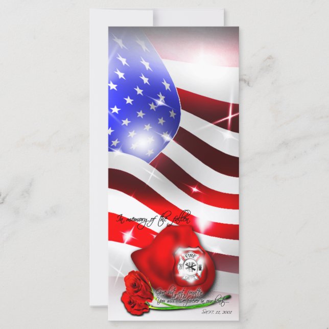 9./11. September Gedächtnisrackkarte (Vorderseite)