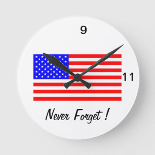 9-11 VERGESSEN SIE NIE RUNDE WANDUHR