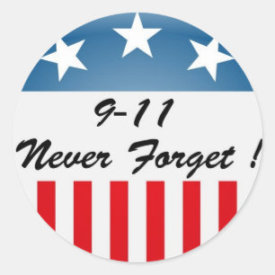 9/11 vergessen Sie nie! Runder Aufkleber