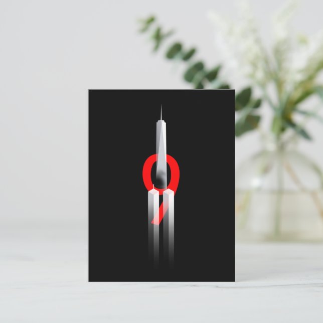 9 11 Vergessen Sie niemals die Gedenkstätte vom 9. Postkarte (Stehend Vorderseite)