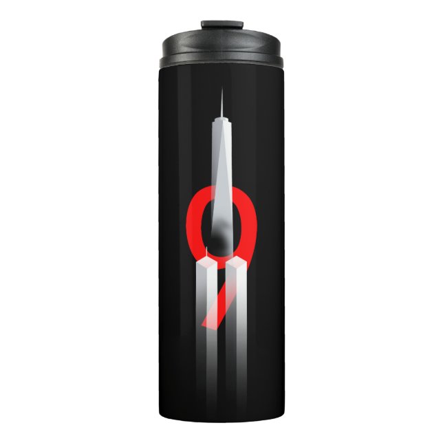 9 11 Vergessen Sie niemals die Gedenkstätte vom 9. Thermosbecher (Vorderseite)