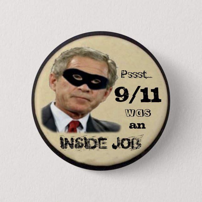 9/11 war ein Insider-Job-Knopf Button (Vorderseite)