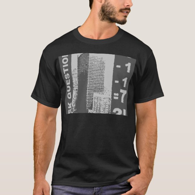 9/11 WTC7 fragen Fragen-T-Shirt T-Shirt (Vorderseite)