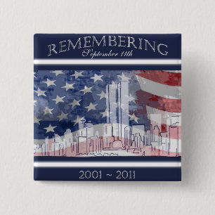 9-11 zehnte Jahrestags-Erinnerungs-Knöpfe Button